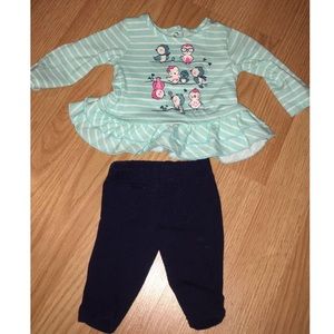 Newborn Babygirl Birds Matching Outfit Set